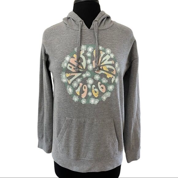 Vans Tops - Vans Daisy Craze Gray Hooded Pullover Sz S